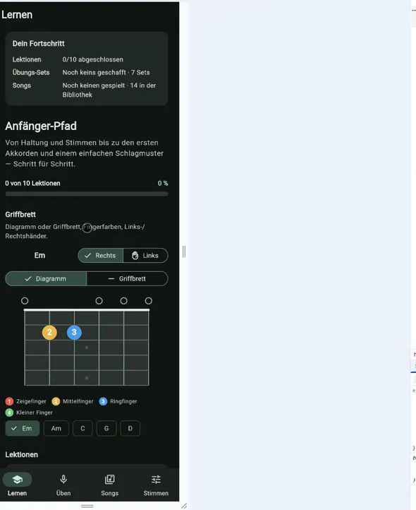 genesis – Gitarren-Lern-App
